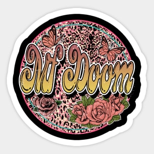 Graphic Mf Proud Doom Name Flower Birthday 70s 80s 90s Vintage Styles Sticker